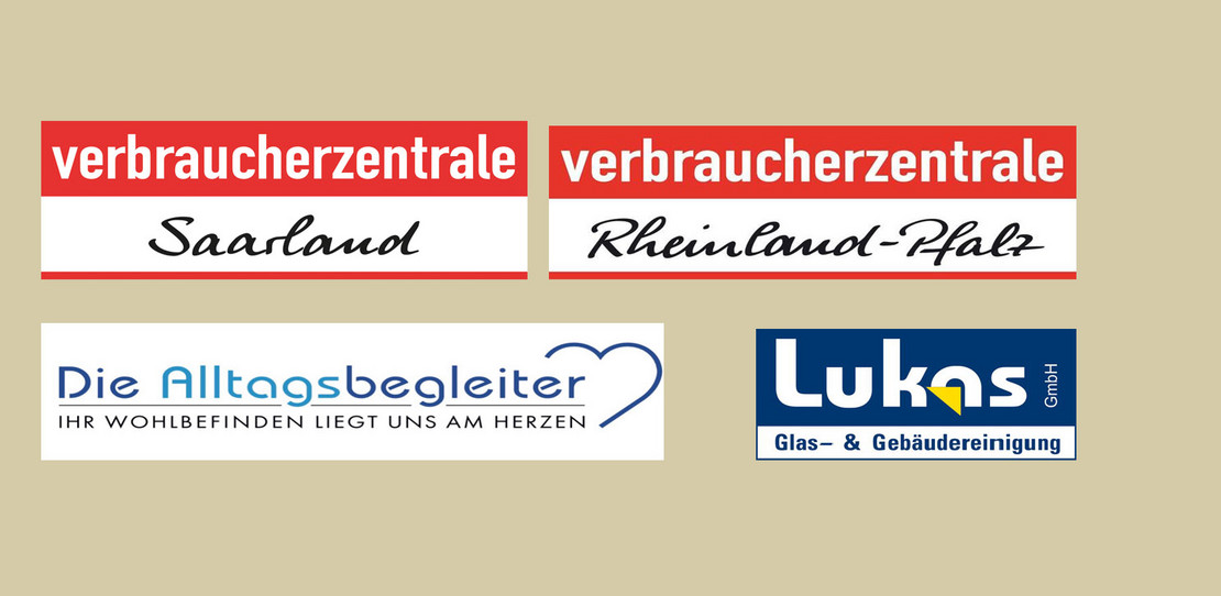 die Logos der Partnerorganisationen: Verbraucherzentrale und Alltagsbegleiter 