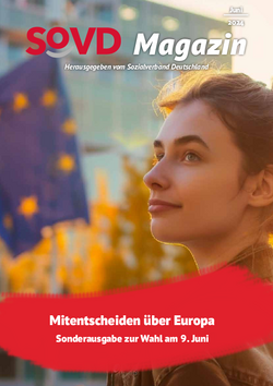 Titelbild SoVD-Magazin Europawahl. 