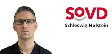 Logo SoVD S-H und Gesicht Christian Schultz